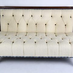 Ralph Lauren Creme Tufted Upholstered Settee