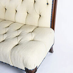 Ralph Lauren Creme Tufted Upholstered Settee