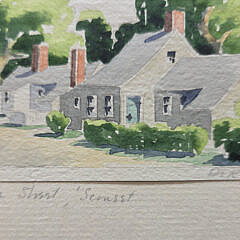 Doris and Richard Beer Watercolor on Paper “Center Street ‘Sconset”