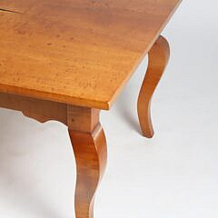 Leonard’s Tiger Maple Coffee Table With Compass Rose Design