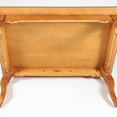 Leonard’s Tiger Maple Coffee Table With Compass Rose Design
