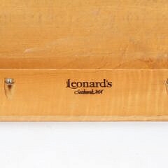 Leonard’s Tiger Maple Coffee Table With Compass Rose Design