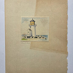 Doris and Richard Beer Watercolor on Paper “Brant Point”