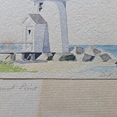 Doris and Richard Beer Watercolor on Paper “Brant Point”