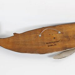 Brian Mitchell Carved and Painted Half Body Right Whale