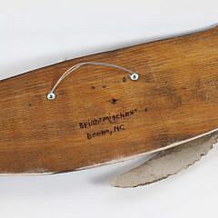 Brian Mitchell Carved and Painted Half Body Right Whale