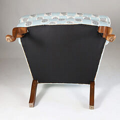 Queen Anne Style Upholstered Wing Chair