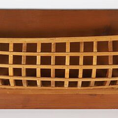 Vintage Carved Wood Skeleton Half Ship