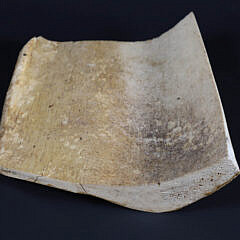 Antique Scrimshaw Pan Bone Section Engraved with a  View of Old Sherburne