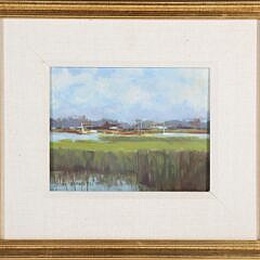 Helen Sharp Potter Oil on Canvas "Nantucket Marsh"