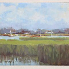 Helen Sharp Potter Oil on Canvas “Nantucket Marsh”