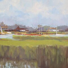 Helen Sharp Potter Oil on Canvas “Nantucket Marsh”
