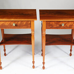 Pair of Mahogany One Drawer and Shelf Side Tables
