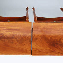 Pair of Sheraton Style Mahogany One Drawer Side Tables with Shelf