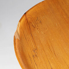 Pair of Vintage Pine Folk Art Round Side Tables