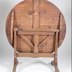 Antique French Fruitwood Wine Tasting Table, 19th Century