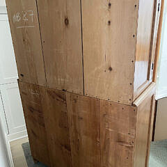 Antique English Pine Two-Part Cupboard
