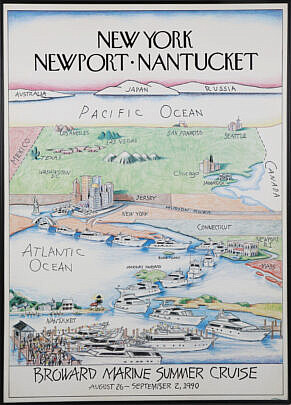 1990 Broward Marine Summer Cruise Poster