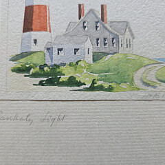 Doris and Richard Beer Watercolor on Paper “Sankaty Light”