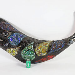 Artsy Mosaic Glass Half Whale
