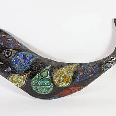 Artsy Mosaic Glass Half Whale
