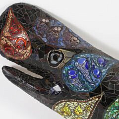 Artsy Mosaic Glass Half Whale