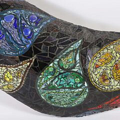 Artsy Mosaic Glass Half Whale
