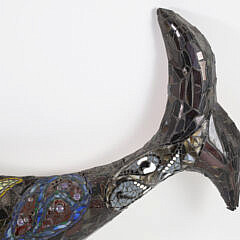 Artsy Mosaic Glass Half Whale