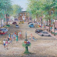 Rowenna Anderson Oil on Linen “Main Street, Nantucket”