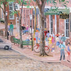 Rowenna Anderson Oil on Linen “Main Street, Nantucket”