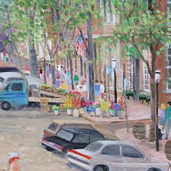 Rowenna Anderson Oil on Linen “Main Street, Nantucket”