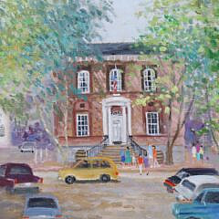 Rowenna Anderson Oil on Linen “Main Street, Nantucket”