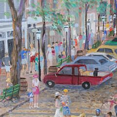 Rowenna Anderson Oil on Linen “Main Street, Nantucket”
