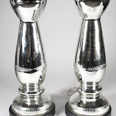 Pair of Vintage Mercury Glass Lamps