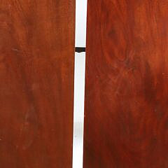Vintage Mahogany Regency Style Double Pedestal Dining Table with Two Leaves