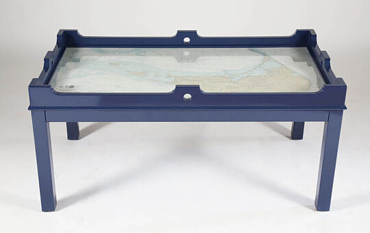 Contemporary Nantucket Chart Coffee Table