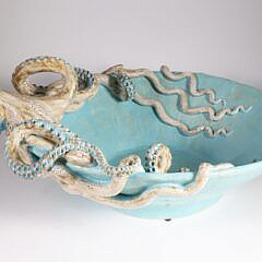 Signed Octopus Ceramic Bowl