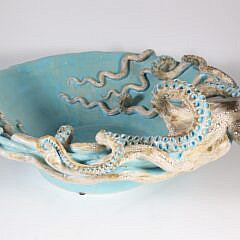 Shayne Greco Signed Octopus Ceramic Bowl