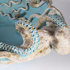 Shayne Greco Signed Octopus Ceramic Bowl