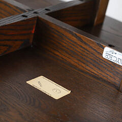 Diminutive English Oak Carved Round Coffee Table