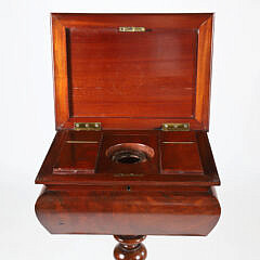 Regency Mahogany Floor Standing Tea Caddy, 19th Century