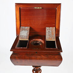 Regency Mahogany Floor Standing Tea Caddy, 19th Century