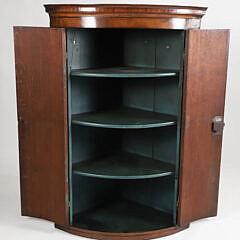 Antique English Oak Hanging Corner Cabinet, 19th Century