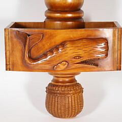 Carved Cherrywood Nantucket Greeting or Business Card Rack