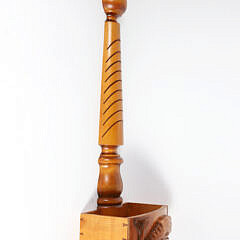 Carved Cherrywood Nantucket Greeting or Business Card Rack