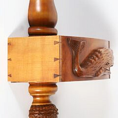 Carved Cherrywood Nantucket Greeting or Business Card Rack