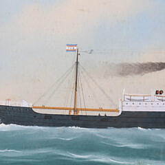 Vintage Oil on Board “Portrait of the Steam Sailer S.S. William M.A. McKenney”