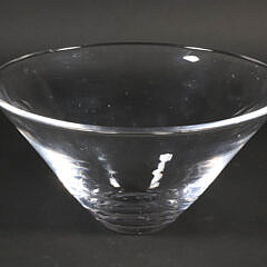 Signed Steuben Crystal Vase Designed by Lloyd Atkins 1951