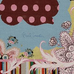 Paul Smith “Love Too” Mounted Petit Point and Needlepoint Textile Wall Hanging