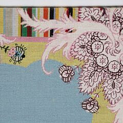 Paul Smith “Love Too” Mounted Petit Point and Needlepoint Textile Wall Hanging